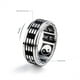 thumbnail image 4 of Qarigey Anillo giratorio Bagua moda Punk banda anillos ancho titanio acero joyería encanto boda hombres amante dedo accesorios Ropa, zapatos y accesorios Miscelánea  8 # como se muestra Qarigey  AP016423-02, 4 of 6