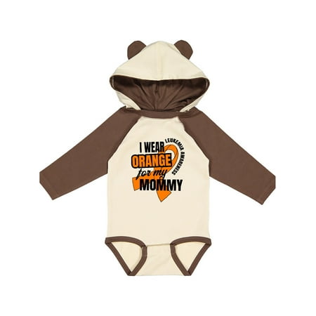 

Inktastic I Wear Orange For My Mommy Leukemia Awareness Gift Baby Boy or Baby Girl Long Sleeve Bodysuit