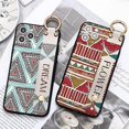 thumbnail image 4 of Compatible with iPhone 13 Pro max Case [6.7"] Protective Case Silicone Wrist Strap Band with Pattern Ultra Slim Shockproof Soft Gel Cover Wristband Bumper Skin Design for iPhone13 Promax (Triangle), 4 of 5