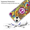 thumbnail image 3 of Peace Love Case Compatible with iPhone 13,Aesthetic Art Design TPU Bumper Bumper Cover Case, 3 of 6