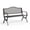 Black Fork Legs, variant on Alpha Joy 48.8” Outdoor Metal Patio Garden Bench for Lawn, Park, Deck - Black