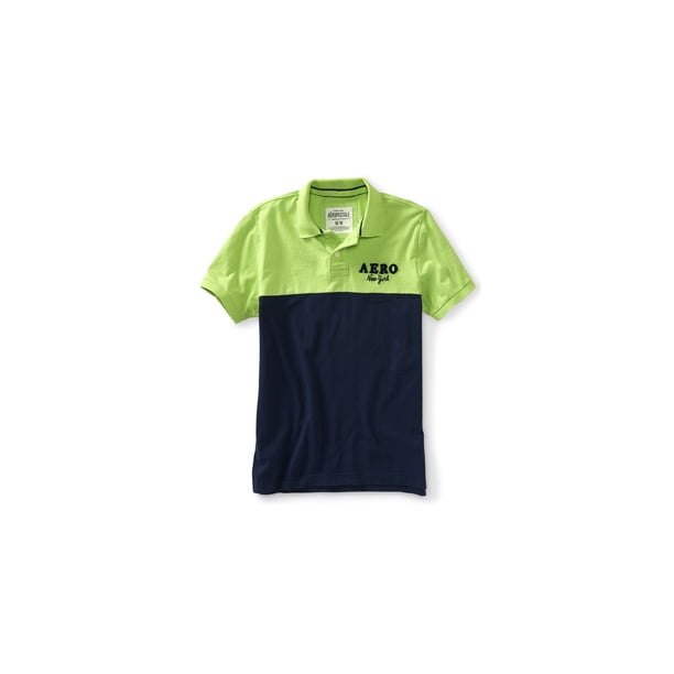 Polo Rugby Aeropostale New York para hombre verde pequeño