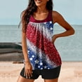 thumbnail image 2 of WREESH 4Th of July Festive Wear Swimsuit Women's American Flag Tankini with Matching Bottoms for Beach and Swimming Pool Events Red, 2 of 6