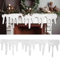 thumbnail image 2 of Snow Blanket 59x26.8 Inch DIY Artificial Winter Decoration, Glitter Fringe for Christmas Village Display, Icicle Border for Mantel Table Fireplace Window Holiday Use, 2 of 9