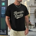 thumbnail image 4 of Hoosier Daddy Dashing Men's Cotton Short Sleeve HD Print Tee for Casual T-Shirt Crew Neck Top Black 3XL, 4 of 7