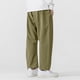 thumbnail image 5 of Pantalones largos para hombre, casuales, de moda, para vacaciones, con bolsillos y cintura elástica, lisos y empalmados., 5 of 5