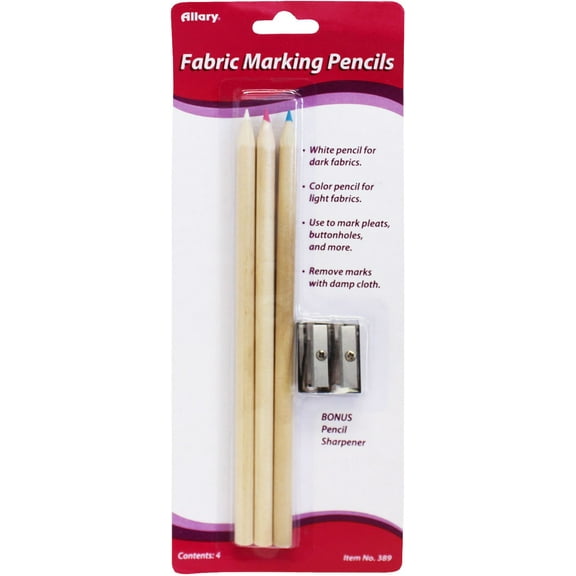 Allary Fabric Marking Pencils 3/Pkg-W/ Sharpener