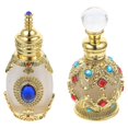 thumbnail image 1 of Here's a polished and professional product description for your item:\n\n \n\n**2pcs Vintage Crystal Glass Essential Oil & Perfume Bottles – Refillable, 1 of 5