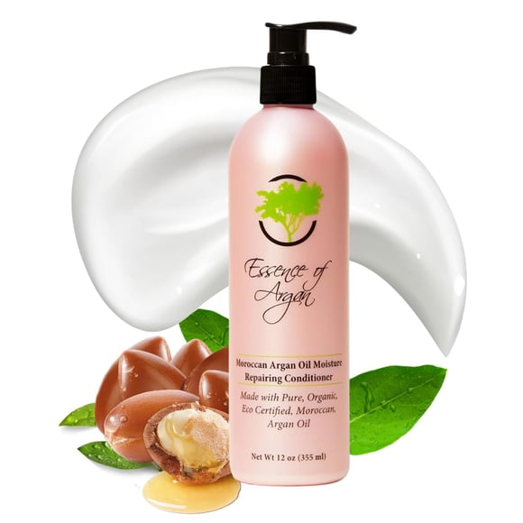 Essence Of Argan Renewing Hair Care Products Acondicionador infundido con aceite de argán orgánico marroquí puro - Da volumen, nutre e hidrata tu cabello - Todo tipo de cabello