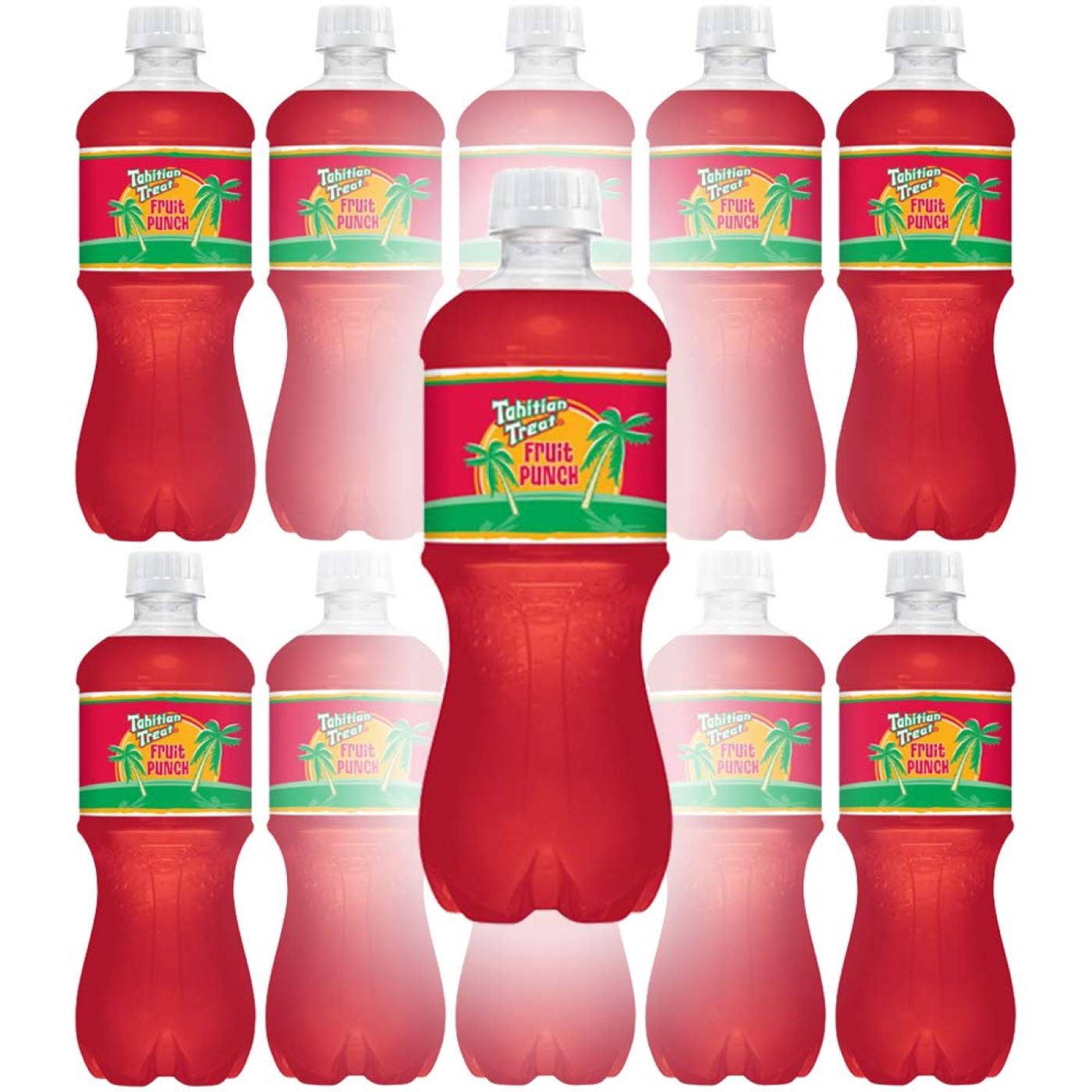 Tahitian Treat Fruit Punch Soda 20oz Bottles, Quantity of 10