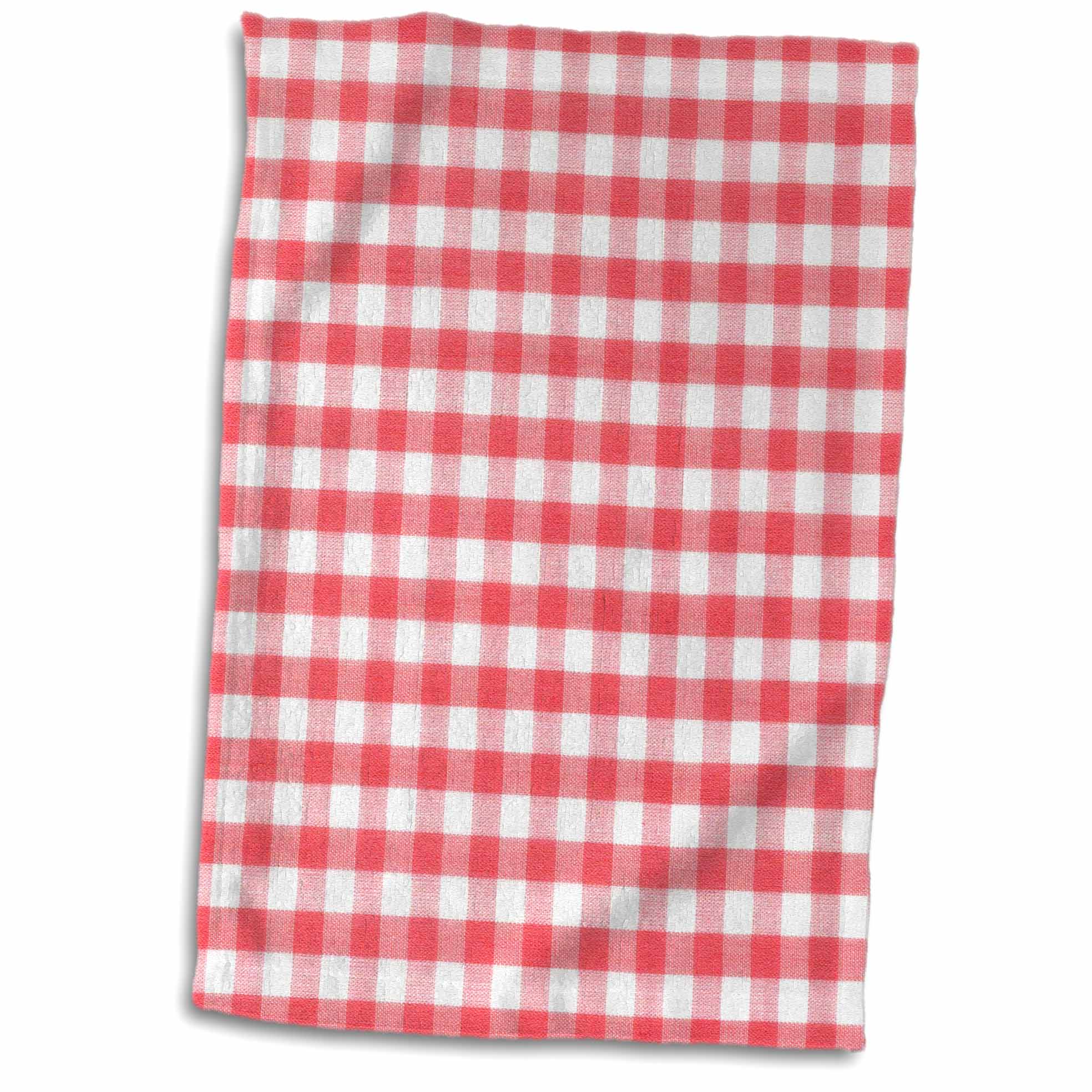 3dRose Red and white Gingham pattern retro checks checkered checked