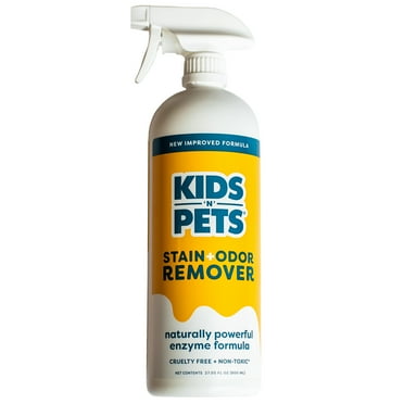 Kids ‘N’ Pets Stain + Odor Remover cleans even dog, cat urine smells, spots from carpet, couch - 27oz