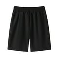 thumbnail image 4 of Dagegui Mens Summer Shorts Ice Silk Elastic Waisted Drawstring Shorts Big and Tall Lightweight Breathable Short Pants Casual Beach Lounge Shorts with Pockets Black 2XL, 4 of 5