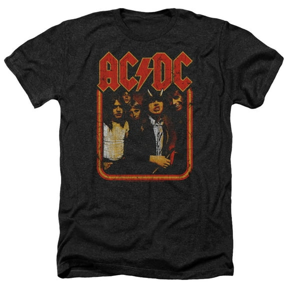Acdc - Group Distressed - Heather Short Sleeve Shirt - XX-Large