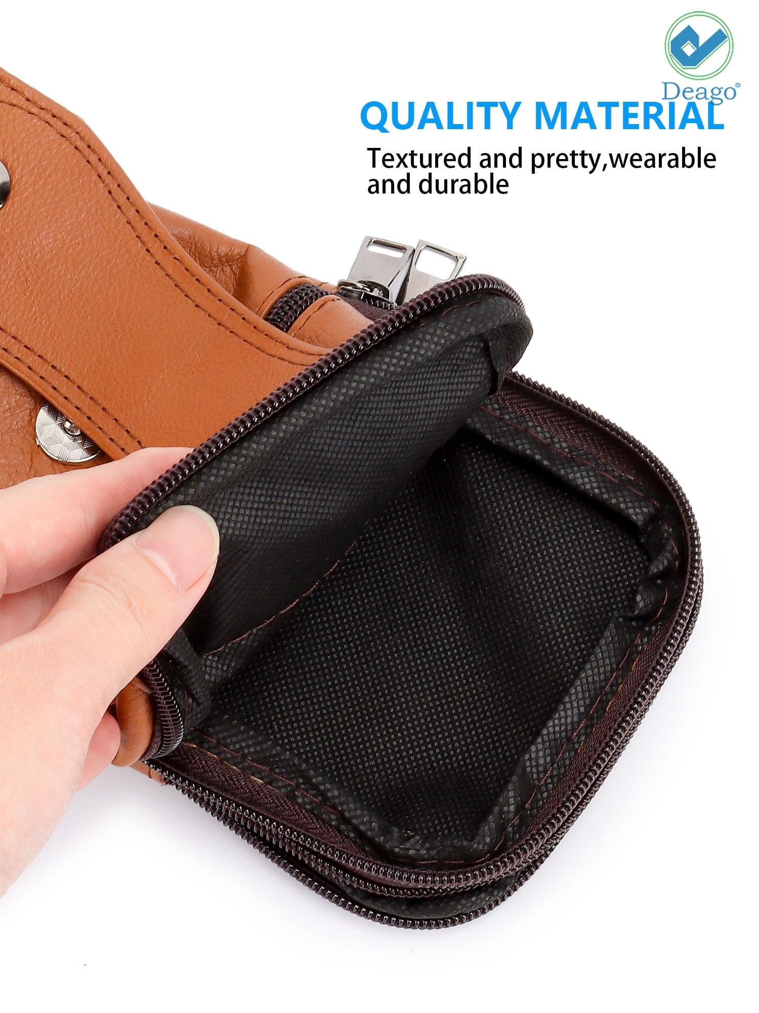 Deago Leather Cell Phone Purse Crossbody Shoulder Bags Men Belt Clip Phone  Holsters Case Belt Loop Pouch Waist Bag Pack for iPhone 12 Pro Max, iPhone  12 Pro, Samsung s10+ (Coffee) 