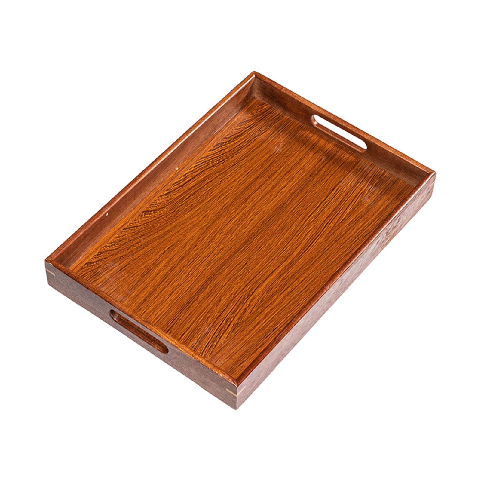 Serving Tray, Wooden Coffee Table Serving Tray, Teacups Tableware Table