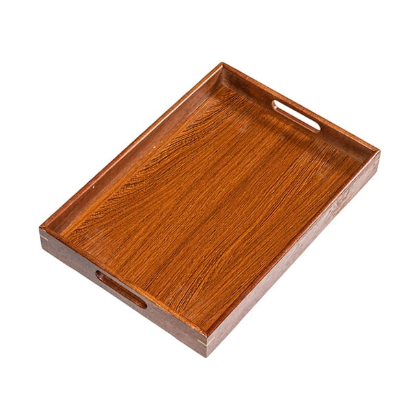 Serving Tray, Wooden Tray For Household, Teacups Tableware Japanese Style  Serving Tray With Handles, For Living Room Dinner Plate Tea Trays S