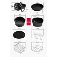 thumbnail image 5 of Air Fryer Accessories Electric Fryer Baking Basket Pizza Tray 7 Inch 3-Piece Set steam rack, 5 of 5