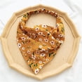 thumbnail image 3 of Bandeau Floral Mode Doux Boho Bandeau Imprimé Couvre-Chef Triangle Foulard Cheveux Jaune, 3 of 8