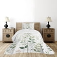 thumbnail image 2 of Ambesonne Green Quilted Bedspread Set 2 Pcs, Urban Jungle Leaves Dreamy, Twin Size, Multicolor White, 2 of 4