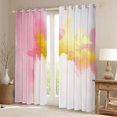 thumbnail image 2 of Castle Fairy Adults Women Female Abstract Watercolor Art Black Out Curtains,Gradient Pink Golden Curtains Pack of 2 (42x63 Each),Ombre Graffiti Splash Bedroom Curtains,Breathable Home Decor, 2 of 6