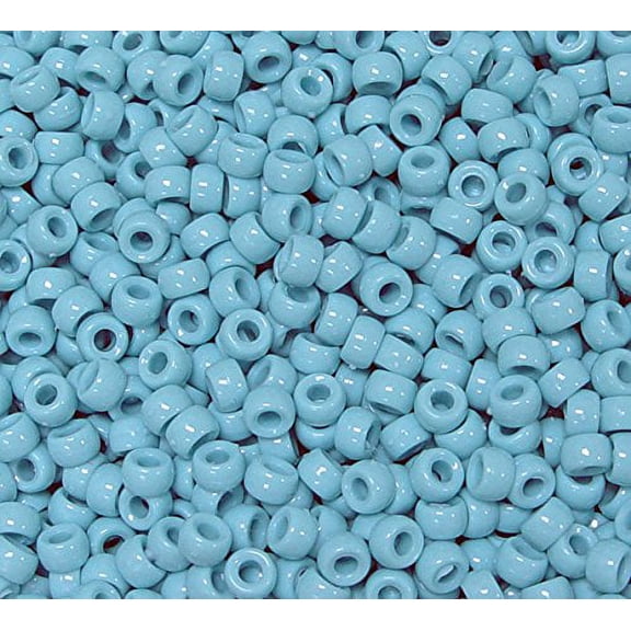 JOLLY STORE Crafts Opaque Baby Blue 6.5x4mm Mini Pony Beads, Made in USA, 1000pcs