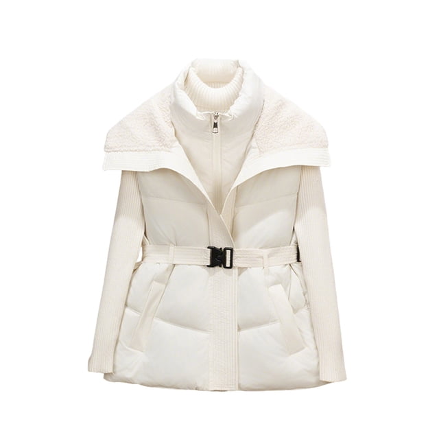 Veste Matelassée Sans Manches d'Hiver pour Femmes - Boutonnée, Fermeture Éclair, Chaude, Rembourrée, avec Tissu Résistant à l'Eau et Doublure en Polaire (Remplissage Alternatif au Duvet)