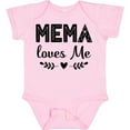 thumbnail image 3 of Inktastic Mema Loves Me Baby Clothes Girls Baby Bodysuit, 3 of 5