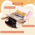 thumbnail image 3 of Fashion Wallet Prints Kawaii Cat Wallets with Exterior Zipper Around Coin Purse Bill Wallet with ID Card Slots (GREEN), 3 of 5