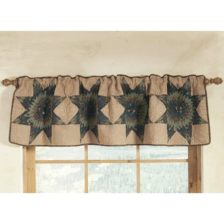 Donna Sharp Forest Star Cotton Pieced Valance/Runner Lodge Patchwork Decorative Window Treatment