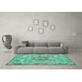 thumbnail image 3 of Ahgly Company Indoor Rectangle Abstract Turquoise Blue Modern Area Rugs, 8' x 10', 3 of 4