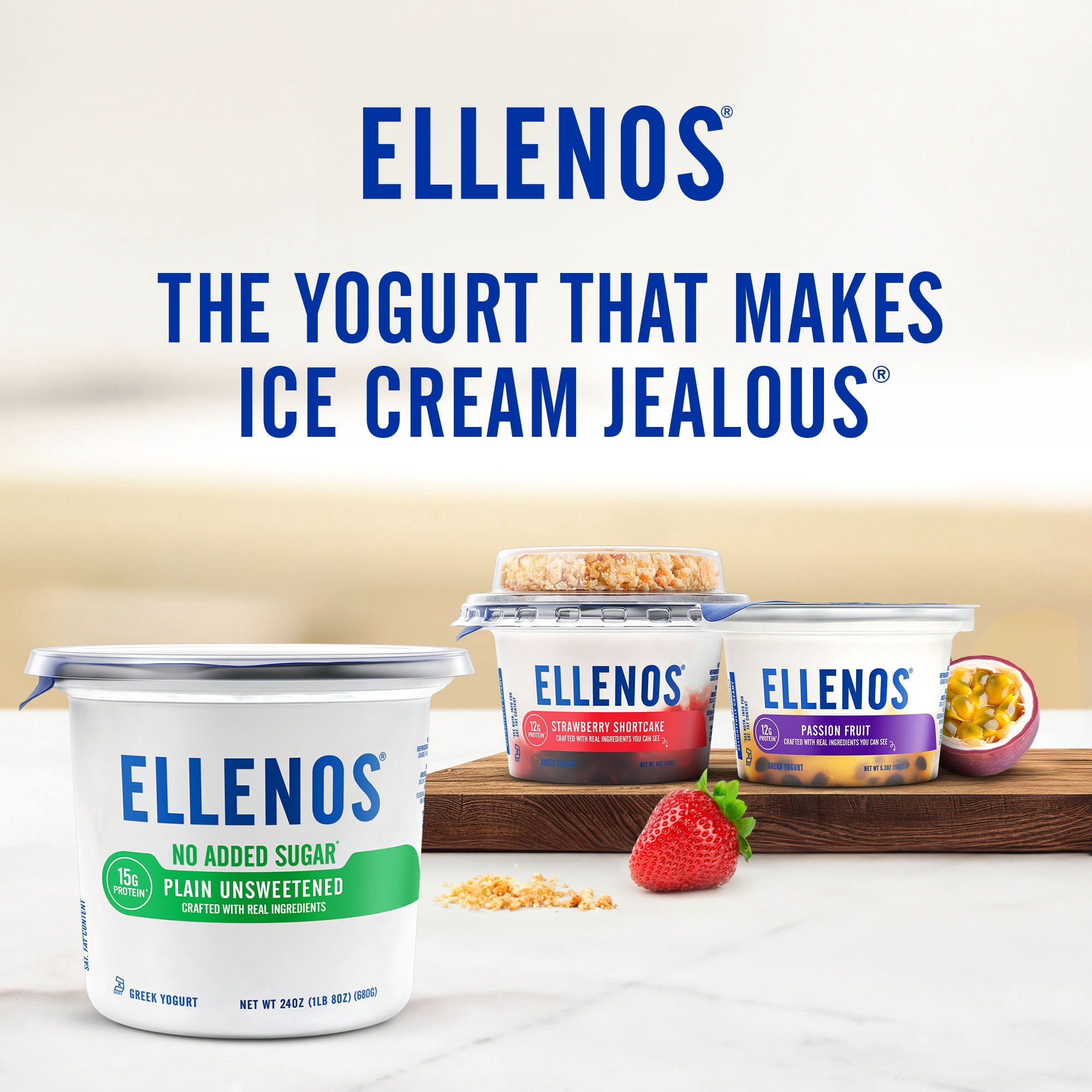 Ellenos, Whole Milk Greek Yogurt, Vanilla Bean, 5.3 oz, 1 Count