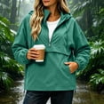 thumbnail image 4 of gbyLJF Womens Windbreaker Jacket Quarter Zip Hooded Pullover Waterproof Rain Jackets for Outdoor Hiking Running, 4 of 6