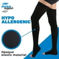 thumbnail image 6 of 5XL Wide Calf Unisex Compression Thigh High 20-30mmHg for Post Surgery - Black, 5XL, 6 of 10