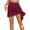 Burgundy, variant on IEFIEL Womens Latin Tango Cha-Cha Dance Costume Ruched Side Skirt Irregular Hem Shirring Dance Skirt Black XL