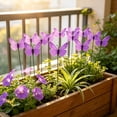 thumbnail image 6 of OCCOA Artificial Butterfly Garden Stakes Realistic Plastic Butterflies, Waterproof Outdoor Yard Decor for Flower Pots Planters, Patio Lawn Garden Decoration, Purple, 6 of 6