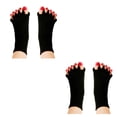 thumbnail image 4 of Naiovety 1 Pair 5 Toe Socks Overlapping Color Comfortable Breathable Dressing Solid Separation Relaxing Hosiery negro 2piezas Naiovety CBP096039, 4 of 5