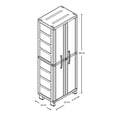 thumbnail image 5 of Armario Gabinete Organizador Estante Plástico Exterior Rimax, 5 of 5
