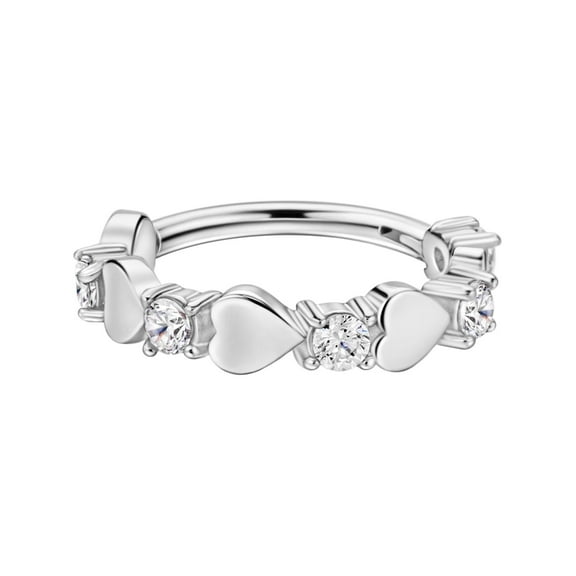 FANSING Heart Conch Hoop Earring 16g 10mm Conch Piercing Jewelry Surgical Steel 16 Gauge Piercing Earrings for Women Hinged