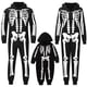 thumbnail image 2 of Traje de carnaval de Halloween, disfraz familiar, mono de esqueleto de hueso, mono con capucha y cremallera para cosplay para adultos, niños, mujeres, hombres, niños y niñas, 2 of 5