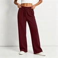 thumbnail image 4 of Admvng Women's Wide Leg Pants Elastic Waist Comfy Vacation Trousers with Pockets, 4 of 4