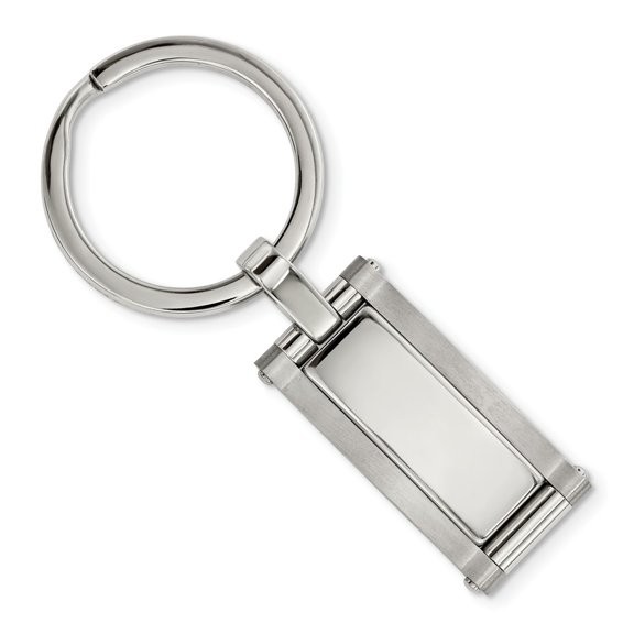 Stainless Steel Brushed and Polished Key Chain; for Adults and Teens; for Women and Men