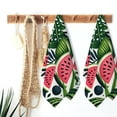 thumbnail image 6 of Nawy Tropical Banana Leaf Watermelon Satin Kitchen Towels Save for Kitchens Bathrooms Showers 27.5*16in 2-Pack 27.5*16in, 6 of 6