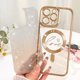 thumbnail image 3 of iPhone 16 Pro Max Case, Compatible with MagSafe Hearts Plating Camera Protection Transparent Phone Case, Magnetic Glitter, 3 of 5