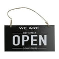 thumbnail image 2 of maskred Open Closed Sign Double Sided Hanging Shop Window Home Reversible Business Black 12x23x0.6cm 1Set, 2 of 6
