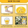 thumbnail image 5 of Wasp Traps Outdoor Hanging, 2 Pack Solar-Powered Wasp Trap, Yellow Jacket Trap, Bee Trap for Outdside with LED Light, Flying Insects Killer, Effective and Reusable Wasp Trap for Outdoors, 5 of 6