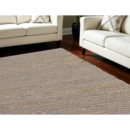 8' X 10' Gray Jute Hand Woven Area Rug