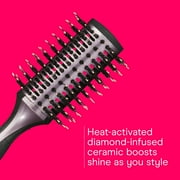 Conair Diamond Ceramic Large Vented Round Hairbrush, Heat-Activated Technology
