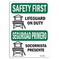 thumbnail image 1 of SignMission OS-SF-A-1218-L-10823 Premier Signe de Sécurité de 12 x 18 Po - Sauveteur de Service Bilingue, 1 of 1