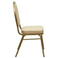 thumbnail image 3 of HERCULES Series Dome Back Stacking Banquet Chair in Beige Patterned Fabric - Gold Frame, 3 of 9